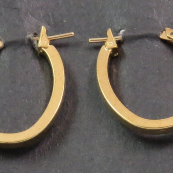 6 Pair Gold and Silver Tone Hoop Earrings - Picture 5 of 7